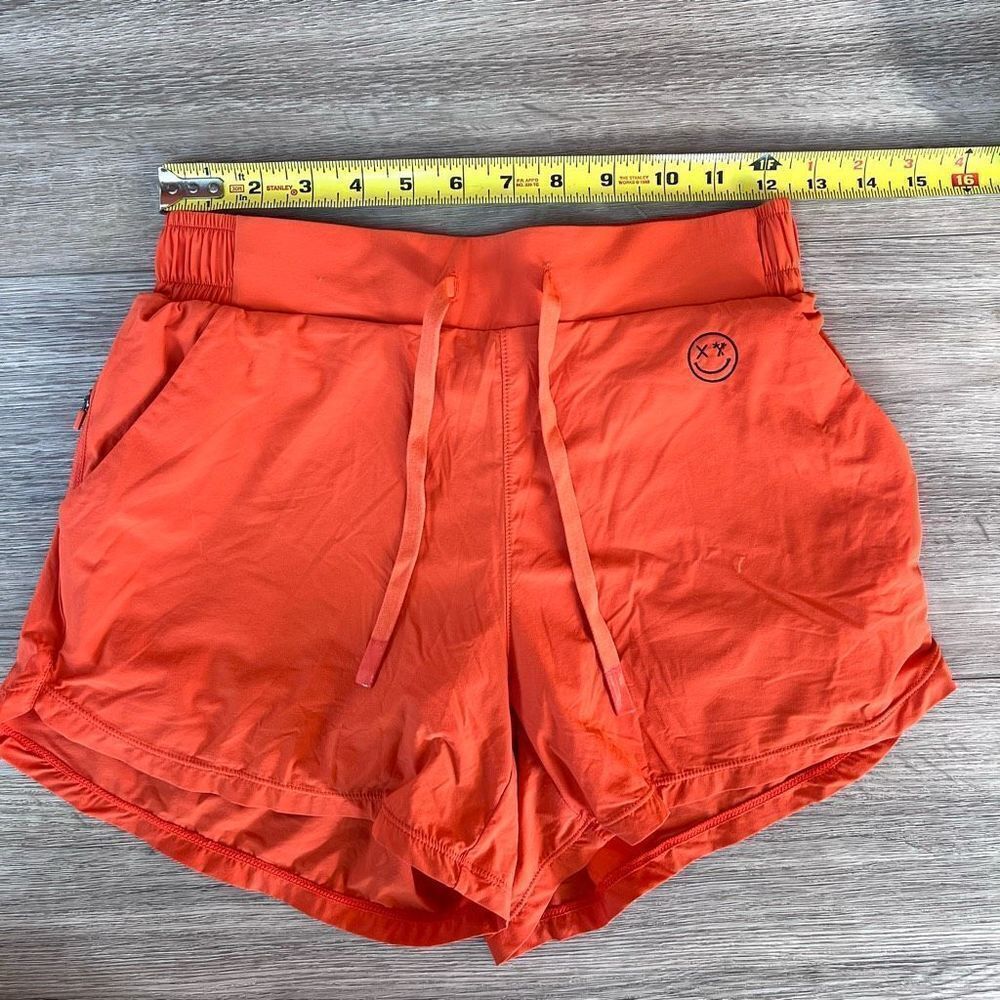 Salty Savage Women's Orange Elastic Waist‎ Drawstring Lounge Short Size Small
